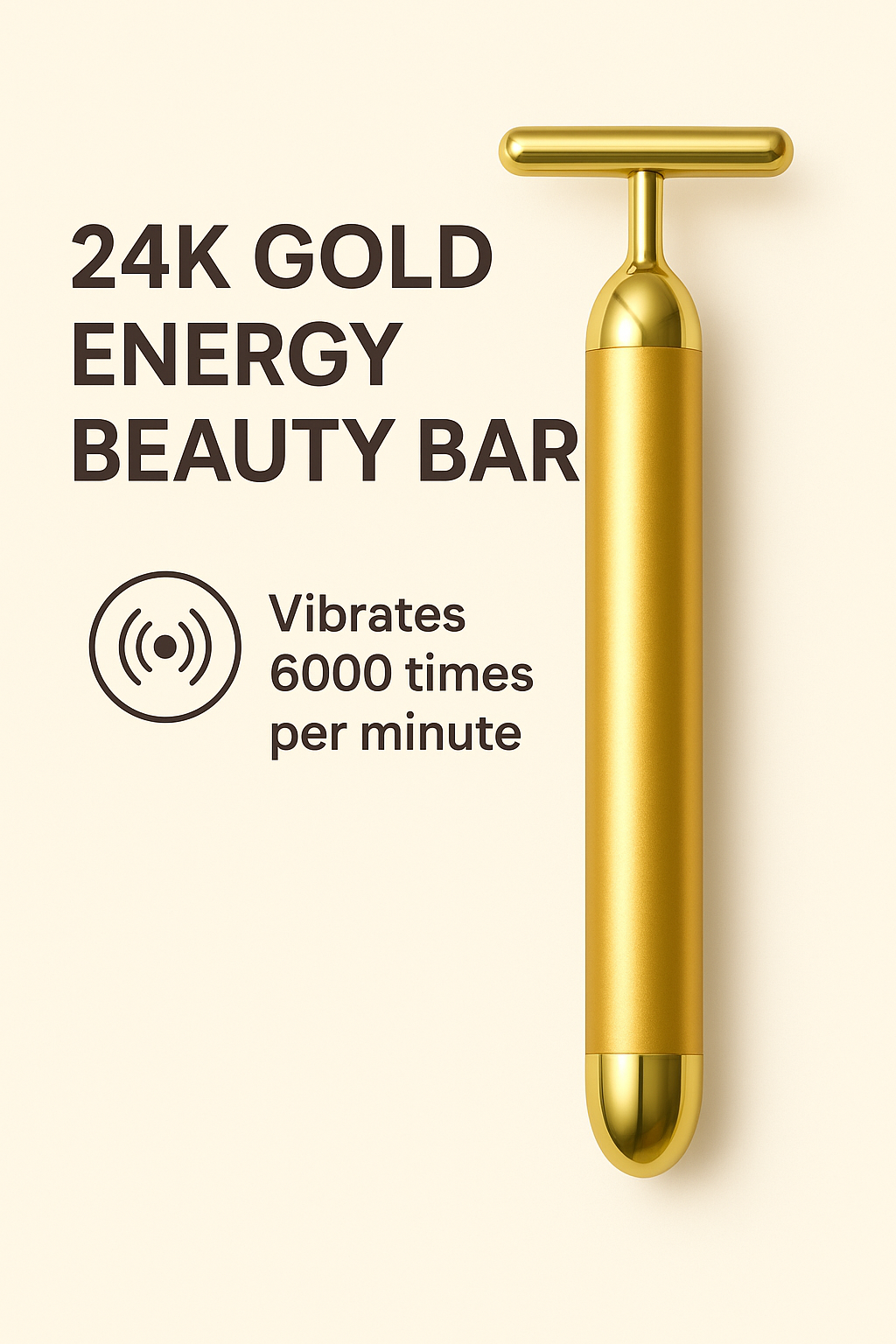 24K Gold Plated Vibrating Face Massager