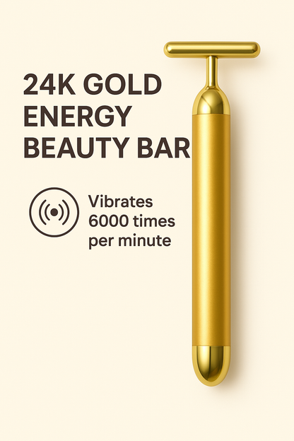 24K Gold Plated Vibrating Face Massager