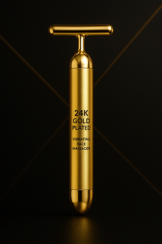 24K Gold Plated Vibrating Face Massager