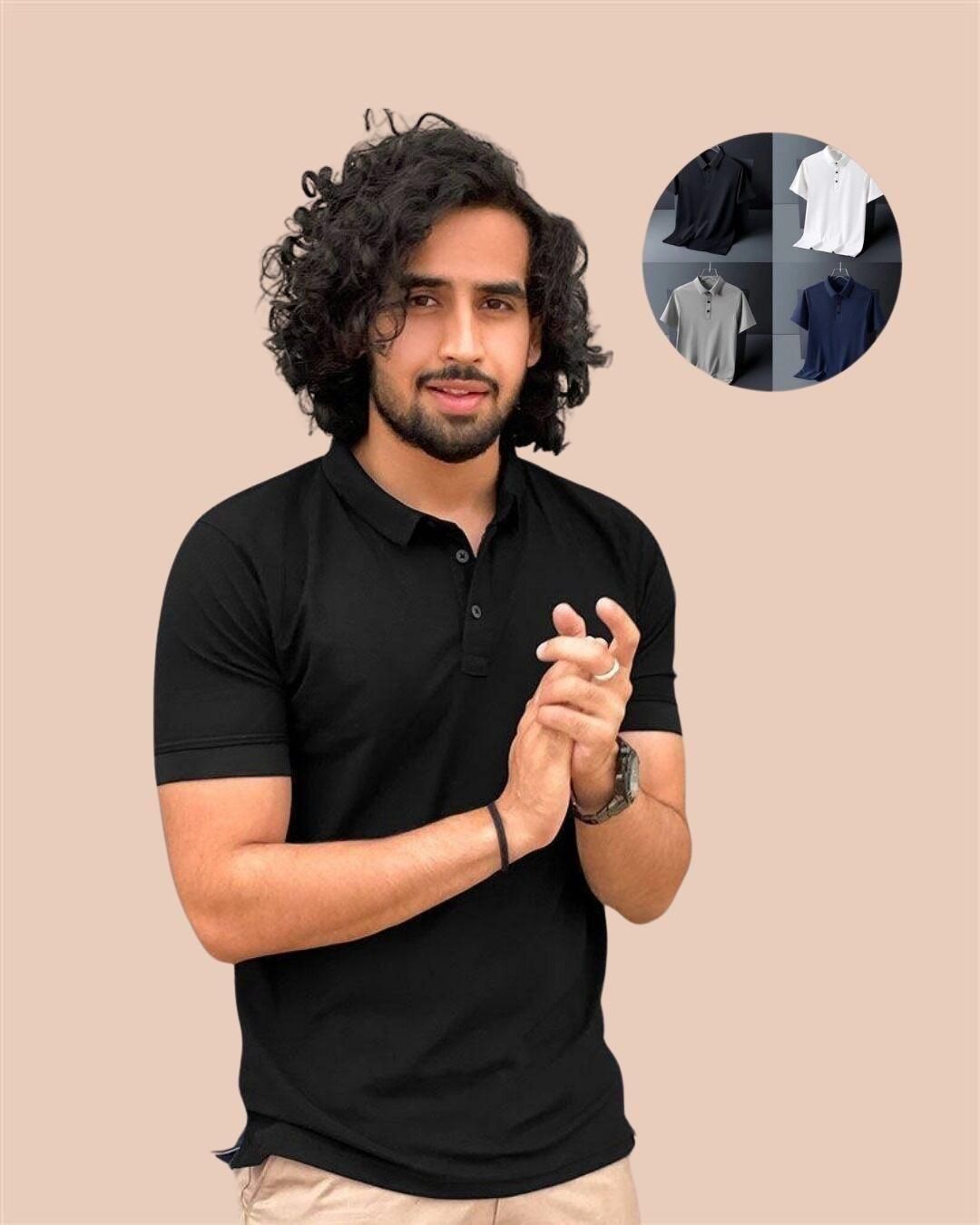 Half Sleeves Men's Polo T-Shirt Pack Of 4